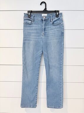 FRAME Le High Straight Jeans Size 30 Light Wash Premium Denim Quiet Luxury